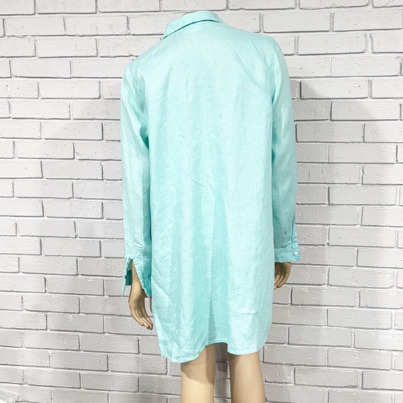 J. Jill Light Blue Linen Top - Picture 4 of 7